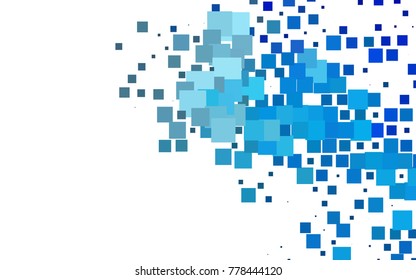 Dark BLUE vector polygonal illustration, which consist of rectangles. Rectangular pattern for your business design. Geometric background in Origami style with gradient. 