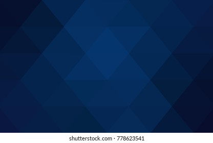 DARK BLUE vector polygonal illustration  which consist triangles  Triangular design for your business  Creative geometric background in Origami style and gradient