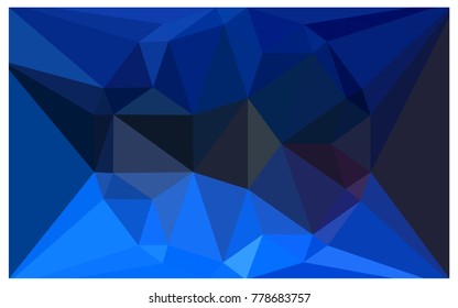 DARK BLUE vector polygonal illustration, which consist of triangles with a gemstone in center. Triangular design of a huge diamond for your business. Creative geometric background of gems.