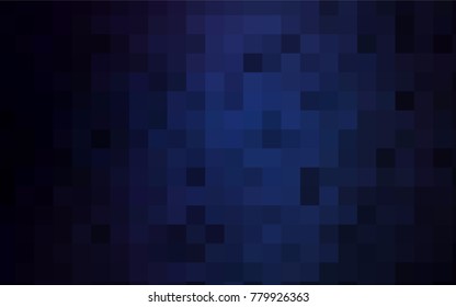 Dark BLUE vector polygonal illustration consisting of rectangles. Rectangular design for your business. Creative geometric background in origami style with gradient.