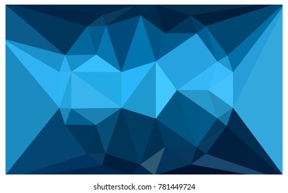 DARK BLUE vector polygonal illustration, which consist of triangles with a gemstone in center. Triangular design of a huge diamond for your business. Creative geometric background of gems.
