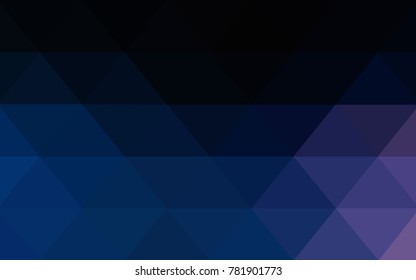 DARK BLUE vector polygonal illustration, which consist of triangles. Triangular design for your business. Creative geometric background in Origami style with gradient