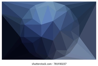 DARK BLUE vector polygonal illustration, which consist of triangles with a gemstone in center. Triangular design of a huge diamond for your business. Creative geometric background of gems.