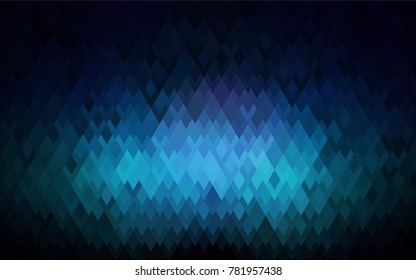 Dark BLUE vector polygonal illustration consisting of rectangles. Rectangular design for your business. Creative geometric background in origami style with gradient.