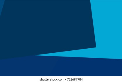 Dark BLUE vector polygonal illustration, which consist of rectangles. Rectangular pattern for your business design. Geometric background in Origami style with gradient. 