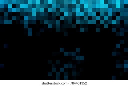 Dark BLUE vector polygonal illustration consisting of rectangles. Rectangular design for your business. Creative geometric background in origami style with gradient.