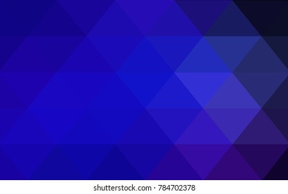 DARK BLUE vector polygonal illustration, which consist of triangles. Triangular design for your business. Creative geometric background in Origami style with gradient