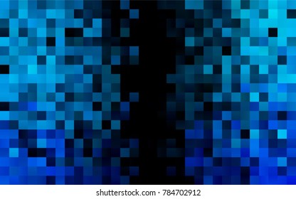 Dark BLUE vector polygonal illustration consisting of rectangles. Rectangular design for your business. Creative geometric background in origami style with gradient.