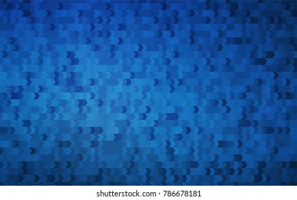 Dark BLUE vector polygonal illustration, which consist of rectangles. Rectangular pattern for your business design. Geometric background in Origami style with gradient. 