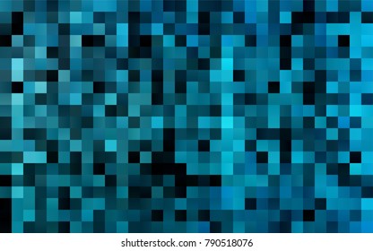 Dark BLUE vector polygonal illustration, which consist of rectangles. Rectangular pattern for your business design. Geometric background in Origami style with gradient. 