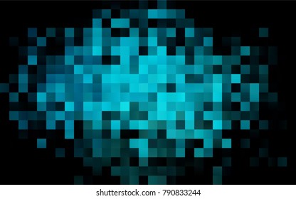 Dark BLUE vector polygonal illustration, which consist of rectangles. Rectangular pattern for your business design. Geometric background in Origami style with gradient. 