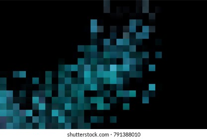 Dark BLUE vector polygonal illustration, which consist of rectangles. Rectangular pattern for your business design. Geometric background in Origami style with gradient. 