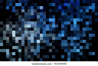 Dark BLUE vector polygonal illustration consisting of rectangles. Rectangular design for your business. Creative geometric background in origami style with gradient.