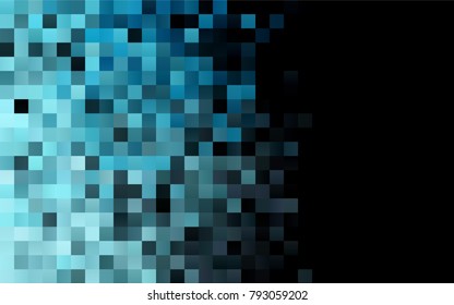 Dark BLUE vector polygonal illustration consisting of rectangles. Rectangular design for your business. Creative geometric background in origami style with gradient.