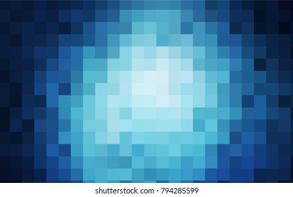 Dark BLUE vector polygonal illustration consisting of rectangles. Rectangular design for your business. Creative geometric background in origami style with gradient.