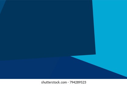 Dark BLUE vector polygonal illustration consisting of rectangles. Rectangular design for your business. Creative geometric background in origami style with gradient.