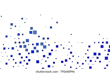 Dark BLUE vector polygonal illustration, which consist of rectangles. Rectangular pattern for your business design. Geometric background in Origami style with gradient. 