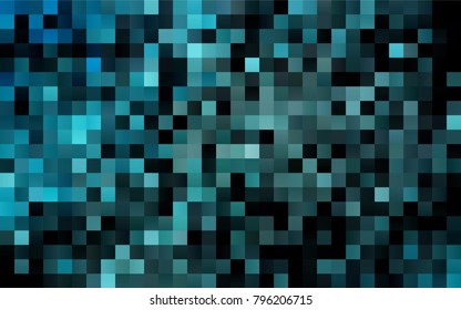 Dark BLUE vector polygonal illustration consisting of rectangles. Rectangular design for your business. Creative geometric background in origami style with gradient.