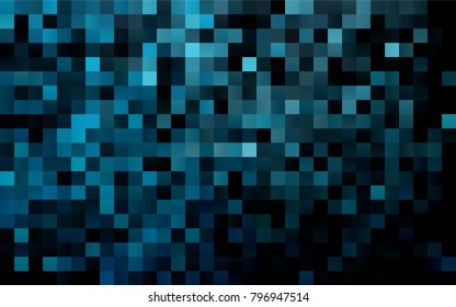 Dark BLUE vector polygonal illustration consisting of rectangles. Rectangular design for your business. Creative geometric background in origami style with gradient.
