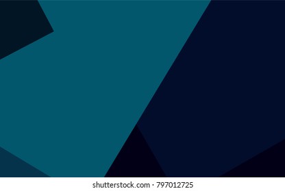 Dark BLUE vector polygonal illustration, which consist of rectangles. Rectangular pattern for your business design. Geometric background in Origami style with gradient. 
