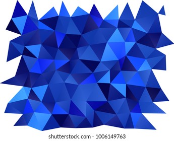 Dark BLUE vector polygonal pattern. Glitter abstract illustration with an elegant design. The best triangular design for your business.