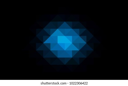 Dark BLUE vector polygonal pattern. Brand-new colored illustration in blurry style with gradient. Brand-new design for your business.