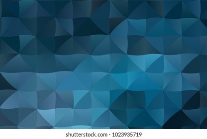 Dark BLUE vector polygonal pattern. Geometric illustration in Origami style with gradient.  A completely new template for your business design.