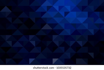 Dark BLUE vector polygonal pattern. Creative illustration in halftone style with gradient. The completely new template can be used for your brand book.