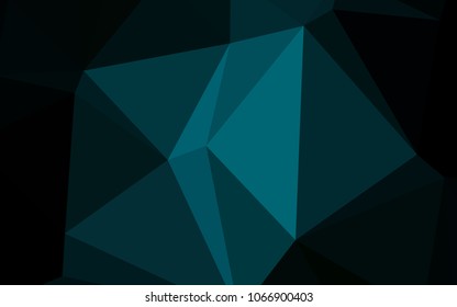 Dark BLUE vector polygonal pattern. A sample with polygonal shapes. That pattern can be used as a part of a brand book.