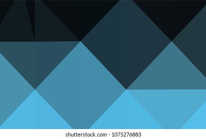 Dark BLUE vector polygonal pattern. Glitter abstract illustration with an elegant design. Triangular pattern for your business design.