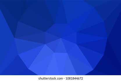 Dark BLUE vector polygonal pattern with a diamond. Modern abstract illustration with triangles. Polygonal design for your web site.