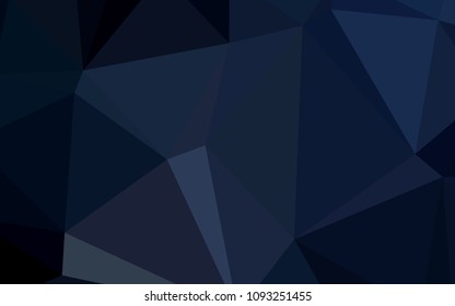 Dark BLUE vector polygonal pattern. Colorful abstract illustration with gradient. Textured pattern can be used for background.