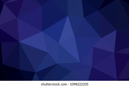 Dark BLUE vector polygonal pattern. A completely new color illustration in a polygonal style. Pattern for a brand book's backdrop.