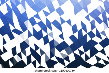 Dark BLUE vector polygonal pattern. Shining illustration, which consist of triangles. A new texture for your design.