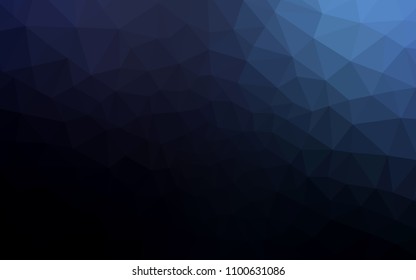 Dark BLUE vector polygonal pattern. Colorful abstract illustration with triangles. Textured pattern for your backgrounds.