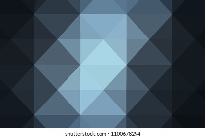 Dark BLUE vector polygonal pattern. Shining polygonal illustration, which consist of triangles. Brand new design for your business.