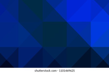 Dark BLUE vector polygonal pattern. Modern geometrical abstract illustration with gradient. A new texture for your design.