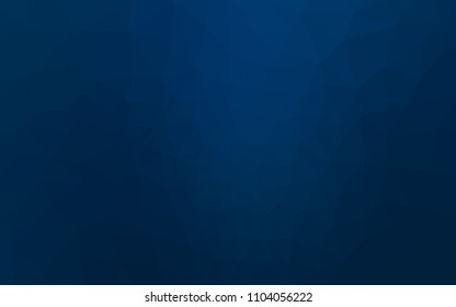 Dark BLUE vector polygonal pattern. Colorful abstract illustration with triangles. Completely new template for your banner.