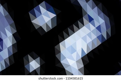 Dark BLUE vector polygonal pattern. Glitter abstract illustration with an elegant design. The template can be used as a background for cell phones.