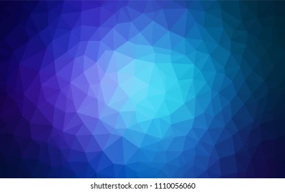 Dark BLUE vector polygonal pattern. Modern abstract illustration with triangles. A completely new design for your leaflet.