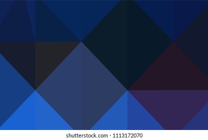 Dark BLUE vector polygonal pattern. Creative illustration in halftone style with gradient. That new template can be used for your brand book.