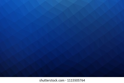 Dark BLUE vector polygonal pattern. Geometric illustration in Origami style with gradient.  The best triangular design for your business.