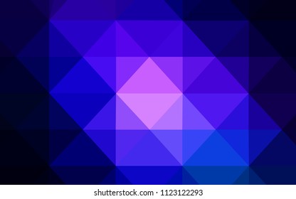 Dark BLUE vector polygonal pattern. Colorful abstract illustration with triangles. A new texture for your web site.