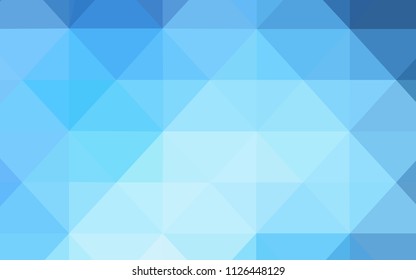 Dark BLUE vector polygonal pattern. Shining polygonal illustration, which consist of triangles. Brand new style for your business design.