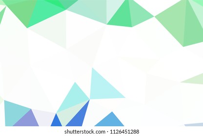 Dark BLUE vector polygonal pattern. Colorful illustration in polygonal style with gradient. A completely new design for your leaflet.