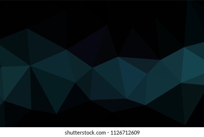 Dark BLUE vector polygonal pattern. Modern abstract illustration with triangles. Template for cell phone's backgrounds.