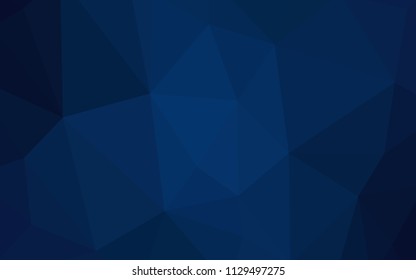 Dark BLUE vector polygonal pattern. Colorful abstract illustration with triangles. Best triangular design for your business.