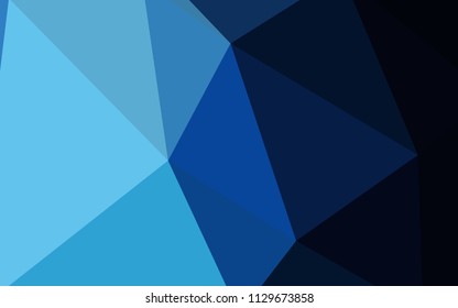 Dark BLUE vector polygonal pattern. Polygonal abstract illustration with gradient. Textured pattern for your backgrounds.
