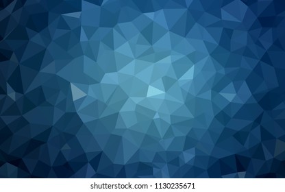 Dark BLUE vector polygonal pattern. Elegant bright polygonal illustration with gradient. Textured pattern for your backgrounds.