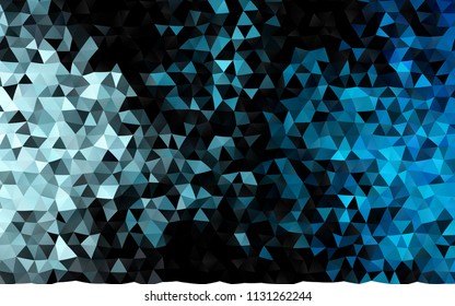 Dark BLUE vector polygonal pattern. A completely new color illustration in a vague style. A new texture for your design.